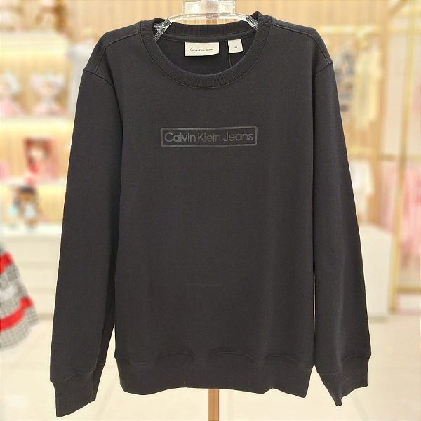 Moletom Boy Logo Ck Box Preto Calvin Klein-3750987