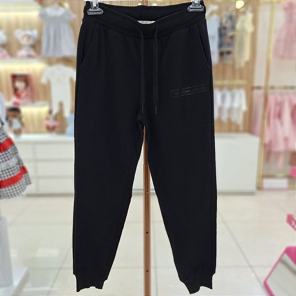 Calça de Moletom Logo Ck Box Preto Calvin Klein-0450987