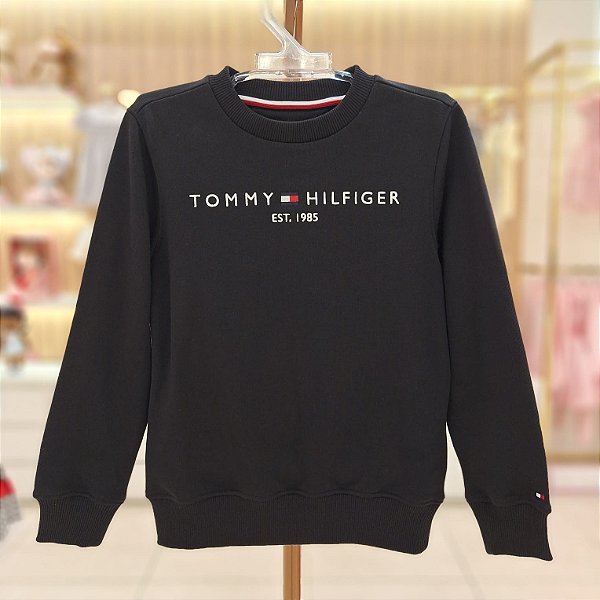 Moletom Essential Sweatshirt Tommy Hilfiger Preto - 00212