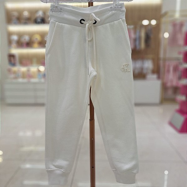 Calça Girl Moletom Jogger Off White Calvin Klein - Cg50j10cm025