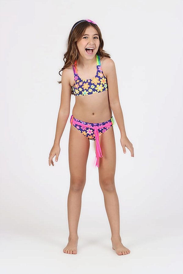 Biquini Faixinha Kids Fernanda Est Est Jardim Colorido Siri-40209