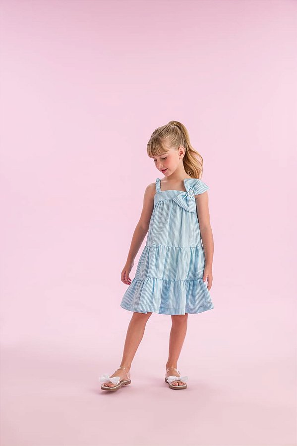 Vestido Verão Listrado Petit Cherie-27 054