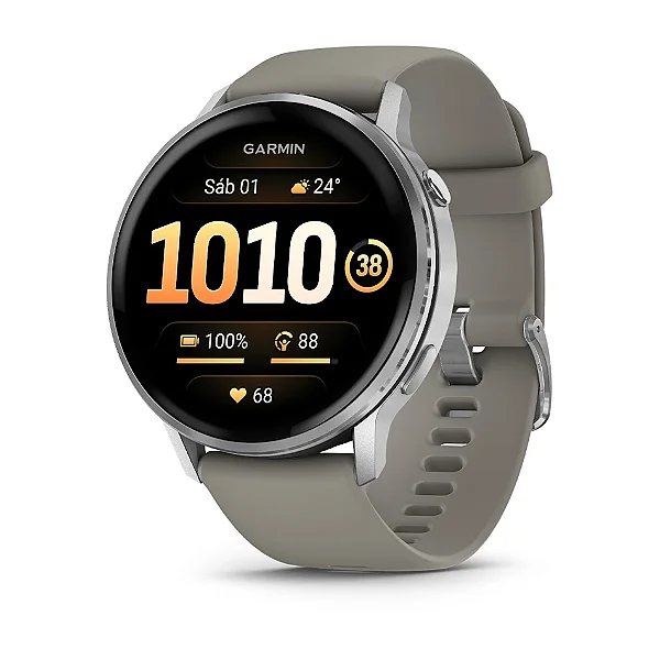 Relógio Smartwatch Garmin Venu 4 Cinza 45mm