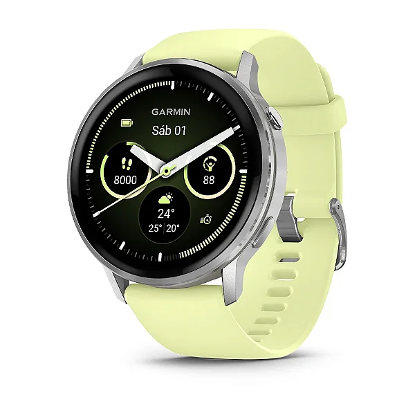 Relógio Smartwatch Garmin Venu 4 Amarelo Limão 45mm