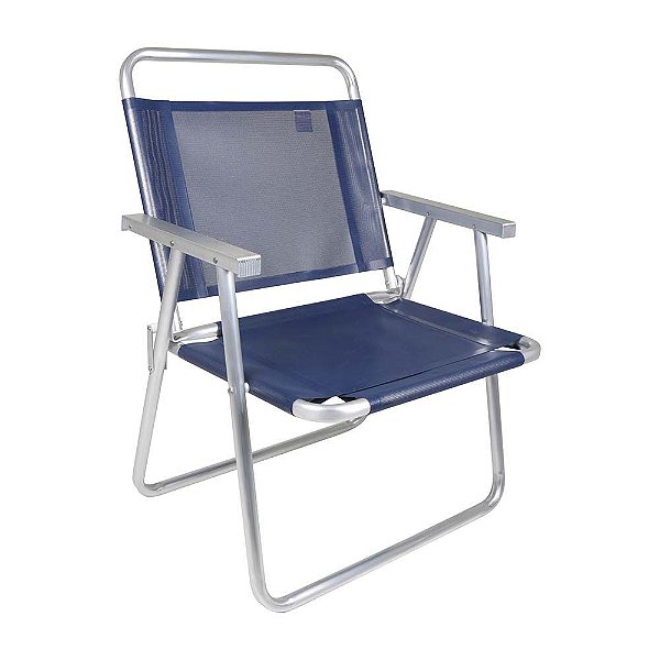 Cadeira De Praia Dobrável Oversize Azul  Mor