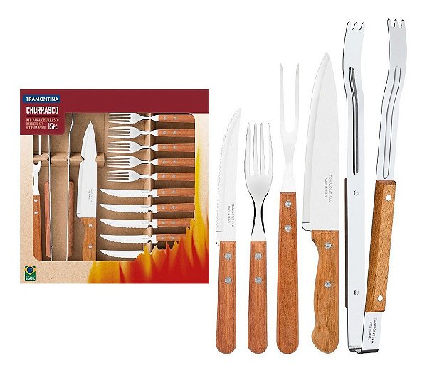 Kit Garfo e Faca para Churrasco Tramontina