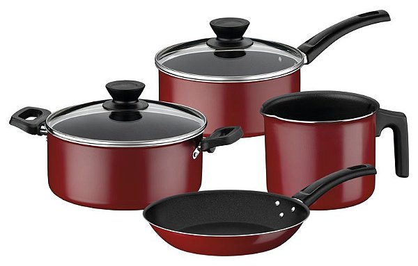 Jogo De Panelas 4 Peças Antiaderente Max Tramontina