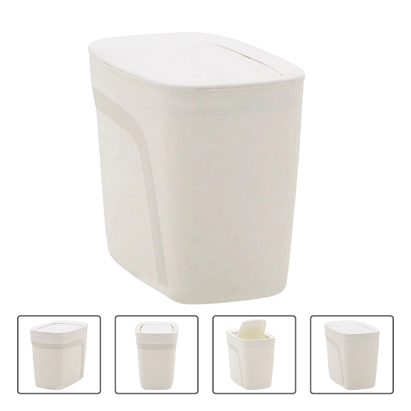 Lixeira Cozinha Banheiro Plástico Tampa 6,5L Tramontina