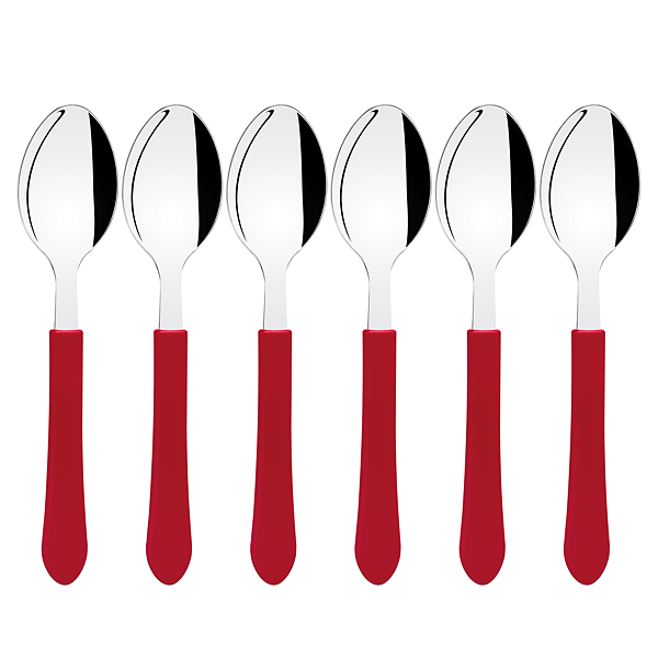 Kit 6 Colheres de Chá Café da Manhã Inox Restaurante Cozinha