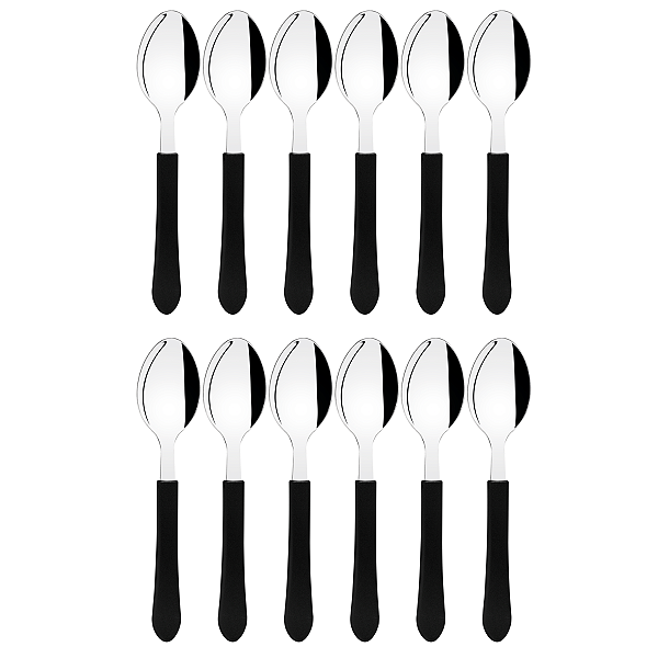 12 Colheres Sopa Inox Mesa Talher Restaurante Cozinha Casa