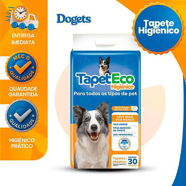 Tapete Higiênico Cachorro 30un 90x60 Absorvente Descartável