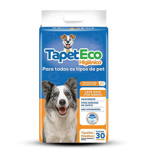 Tapete Higiênico Cachorro 30un 90x60 Absorvente Descartável