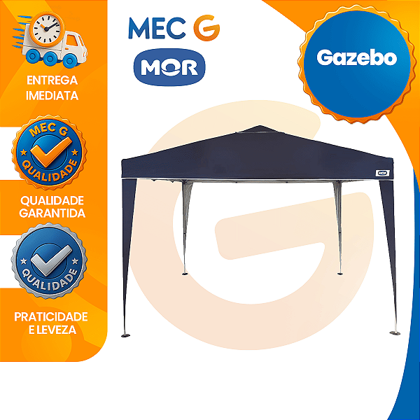 Tenda Gazebo Mor Praia 3x3 Azul X-flex Oxford Com Proteção Solar