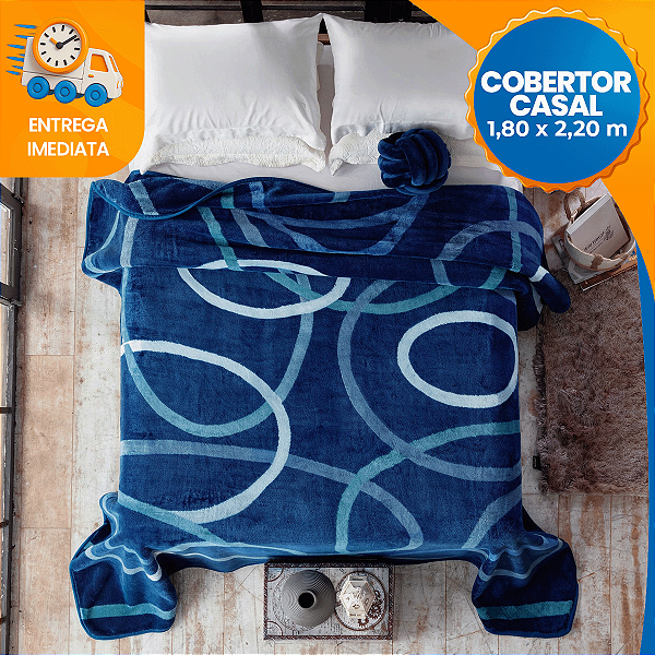 Cobertor de Casal Manta Quentinha Jolitex 180x220cm Coberta Manta Edredom Microfibra