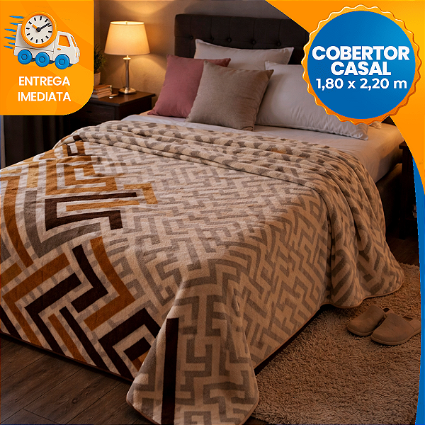 Cobertor Manta de Casal Zurique Jolitex 180x220cm Microfibra
