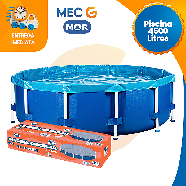 Piscina Mor 4500 Litros Redonda PVC Reforçada Grande Família