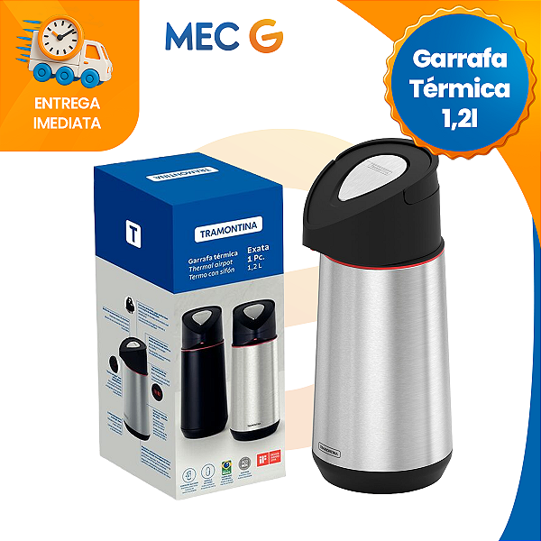 Garrafa de Café Água Chá Tramontina em Inox Pequena Luxo