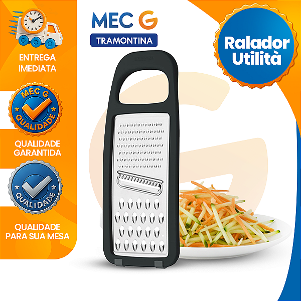Ralador Tramontina Em Aço Inox Para Queijo Legumes Batata Cozinha Resistente Preto