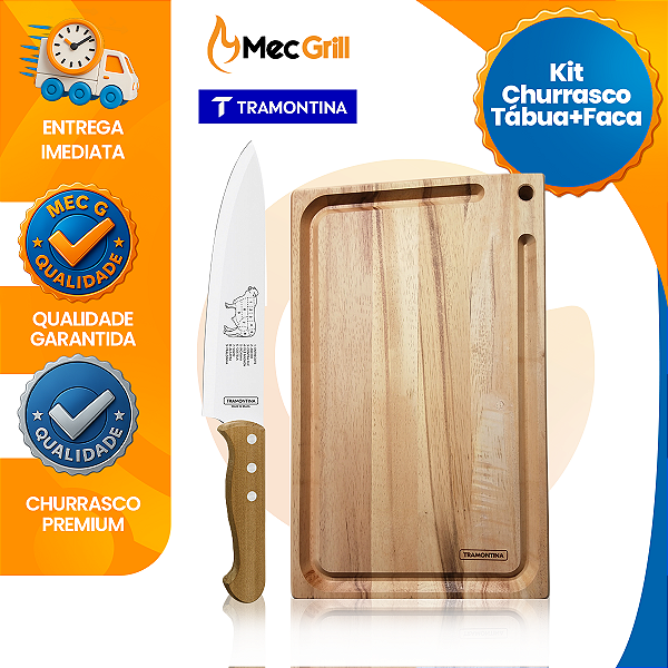 Tabua de Carne Madeira Rustica 33x20cm Tabua de Corte Tramontina