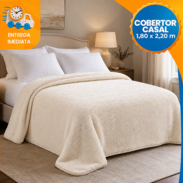 Cobertor Jolitex Casal Crystal Antialérgico Microfibra 2,20x 1,80cm