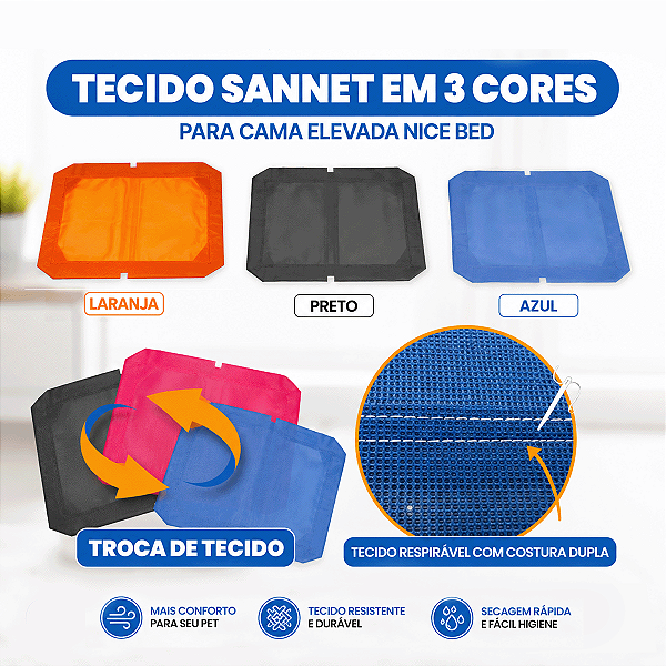 Refil Tecido Cama Nicebed Tamanho GG Todas as Cores
