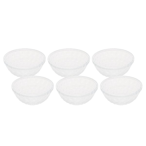 CJ 6 BOWLS DE VIDRO SODO-CALCICO KING 11,5x5cm