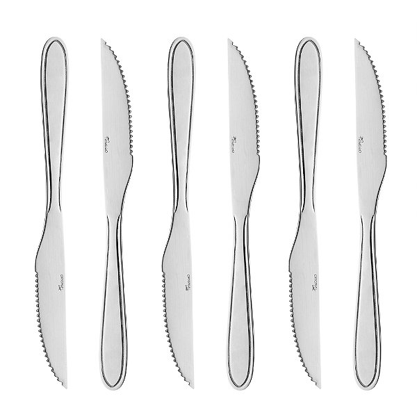 CJ 6 FACAS P/MESA DE ACO INOX GASTRO 21,5cm