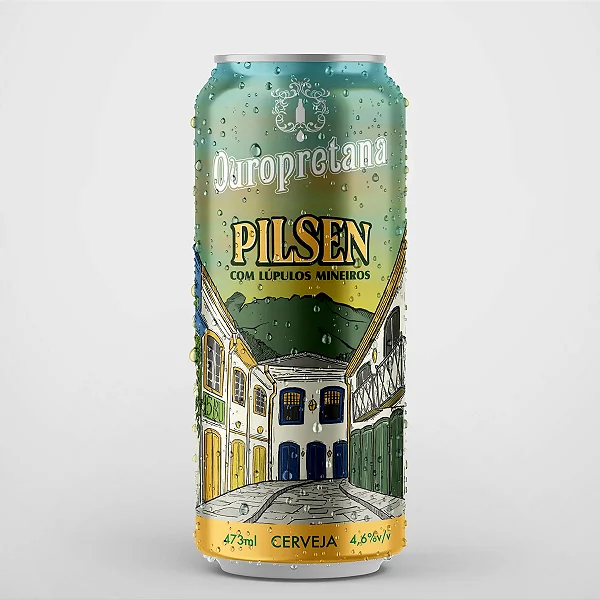 OUROPRETANA PILSEN LATA 473 ML