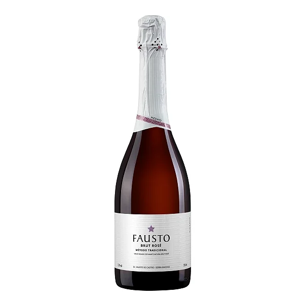 FAUSTO BRUT ROSE TRADICIONAL- 750ML -VINHO ROSE ESPUMANTE NAT