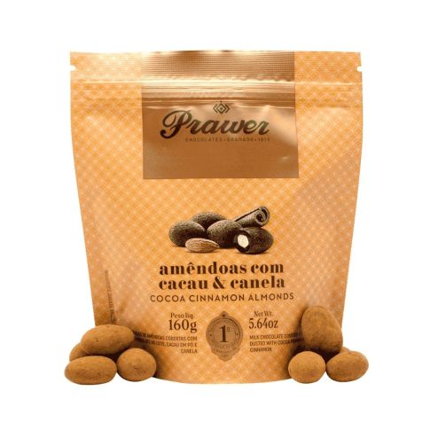 STANDUP DRAGEAS AO LEITE AMENDOAS COM CACAU E CANELA 160g