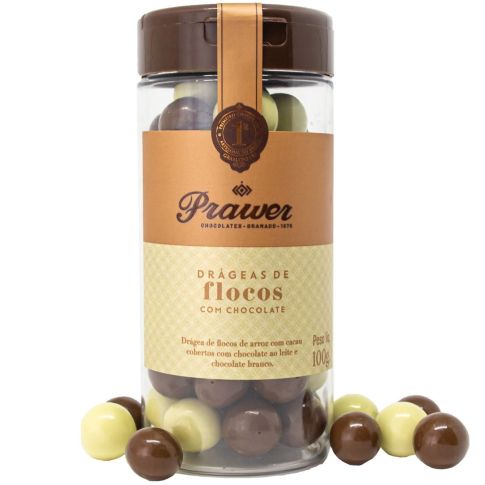 TUBO DRAGEAS FLOCO LEITE E BRANCO 100g