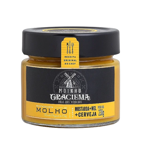 MOLHO DE MOSTARDA, MEL E CERVEJA  - MOINHO GRACIEMA 230g