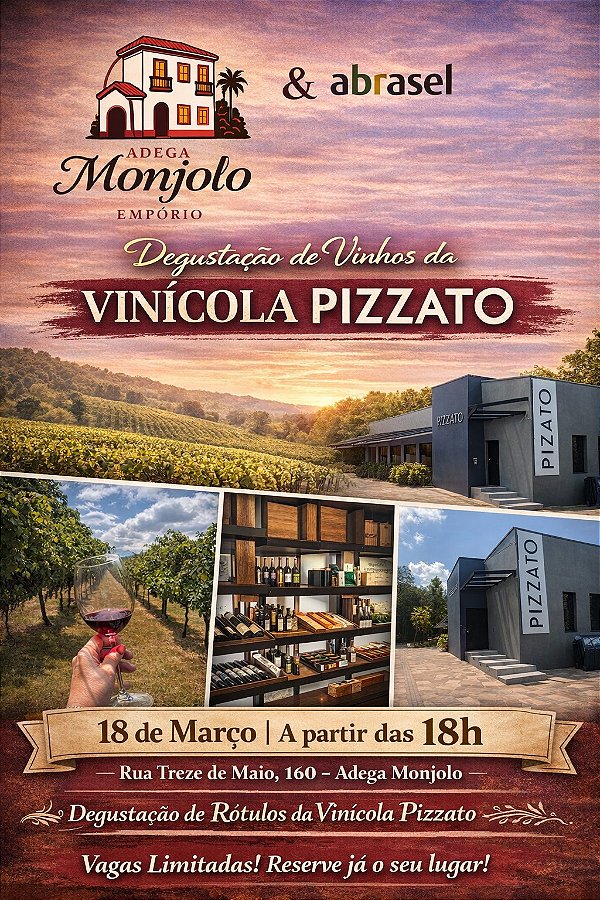 Convite Empresas - Conexões & Vinhos | Vinícola Pizzato 18/03/2026