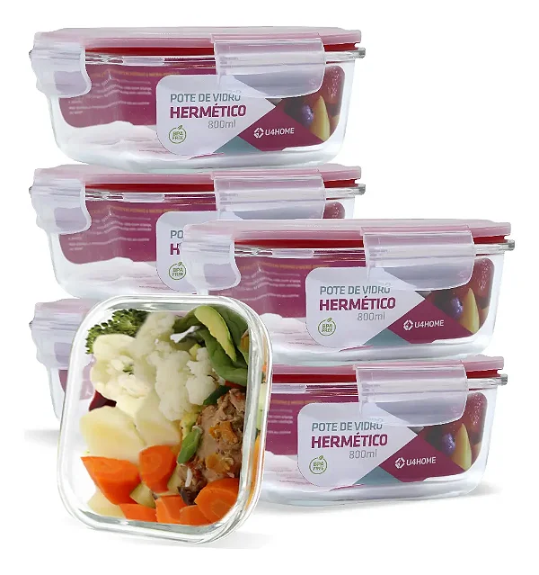 POTE HERMETICO VIDRO 800ML