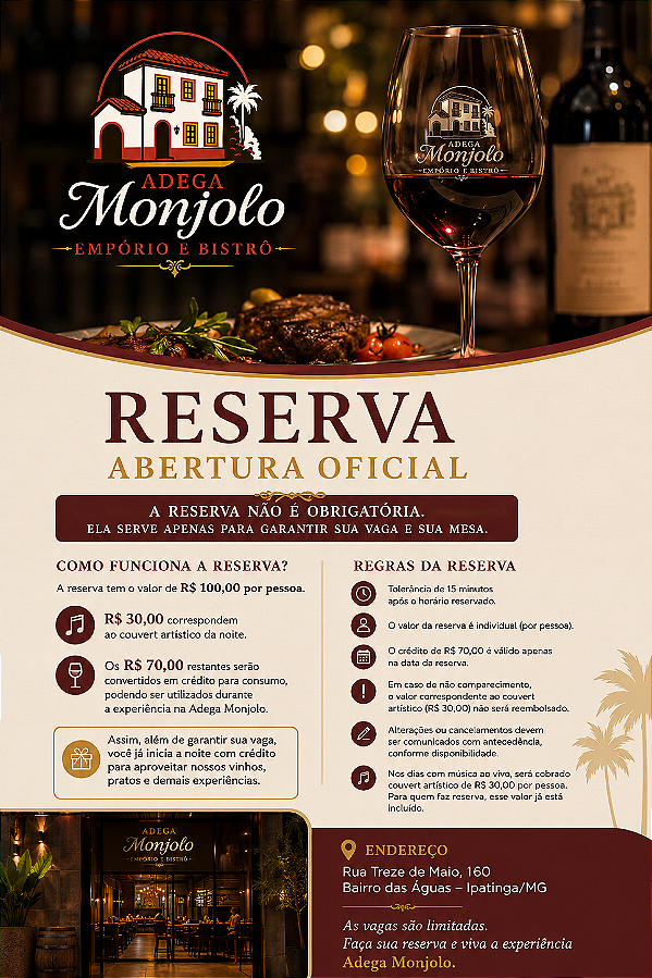 Reserva Bistrô da Adega Monjolo