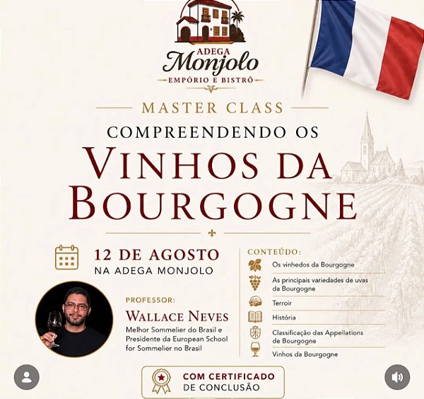 Master Class - Compreendendo os Vinhedos da Borgonha