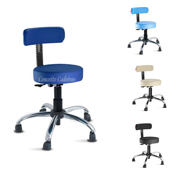 Cadeira Mocho Slim Cromado - Conceito Cadeiras