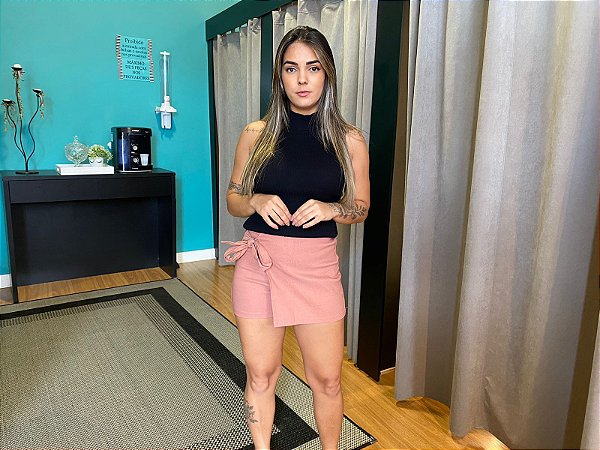 Short Saia Bengaline Com Amarração