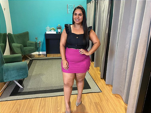 Short Saia Bengaline Plus Size