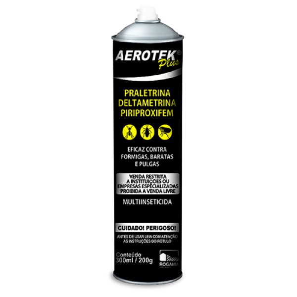 Aerotek Plus 300 ml – Contra Baratas, Formigas e Pulgas - Rogama
