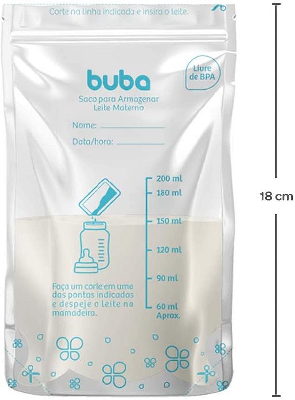 Saco Para Armazenar Leite Materno - Buba, Branco