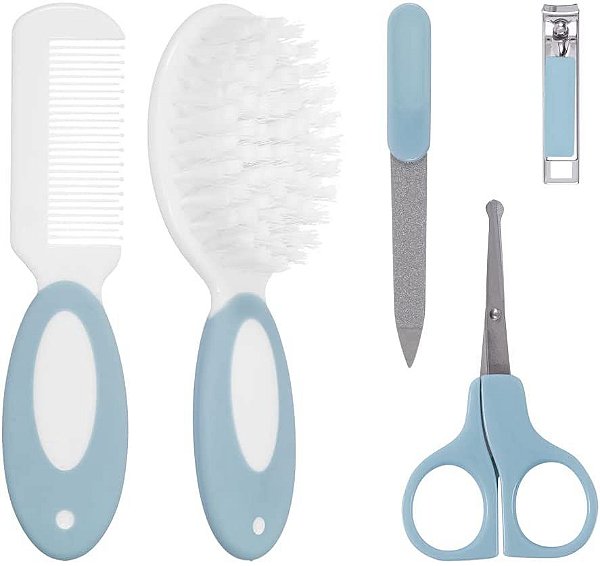 Kit Higiene e Cuidados - Buba, Azul, Com Lixa