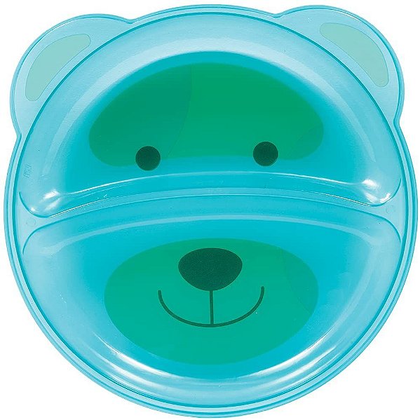 Prato de Ursinho com Divisórias - Buba, Azul
