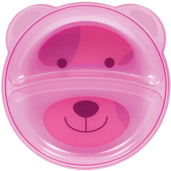 Prato de Ursinho com Divisórias - Buba, Rosa