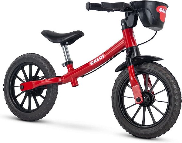 Bicicleta de Equilíbrio Infantil Balance Bike, Caloi Vermelha - Nathor