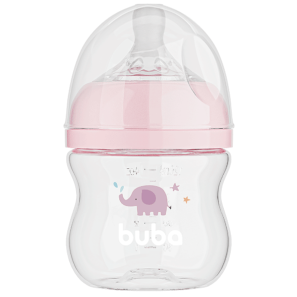 Mamadeira Easy Flow 120mL - Buba, Elefante Rosa