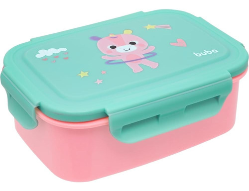 Lancheira Bento Box - Buba Zoo, Rosa | Unicórnio