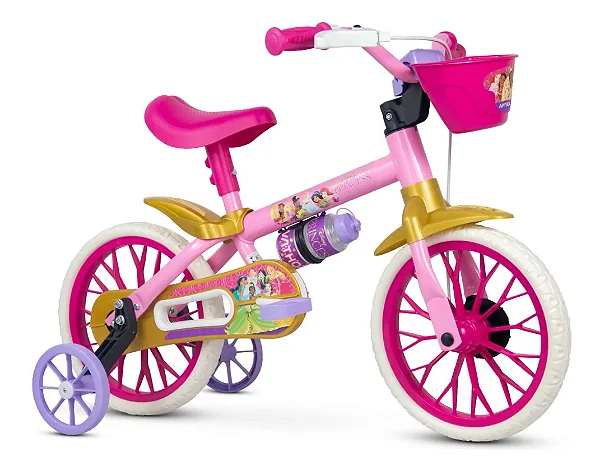 Bicicleta Infantil Aro 12, Princesas - Nathor