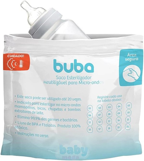 Saco Esterilizador Reutilizável para micro-ondas Buba