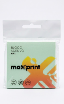 Bloco Adesivo Médio Menta Linha Hope Maxprint 1 Unidade